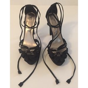 BCBG Max Azria, lace up high heel sandals